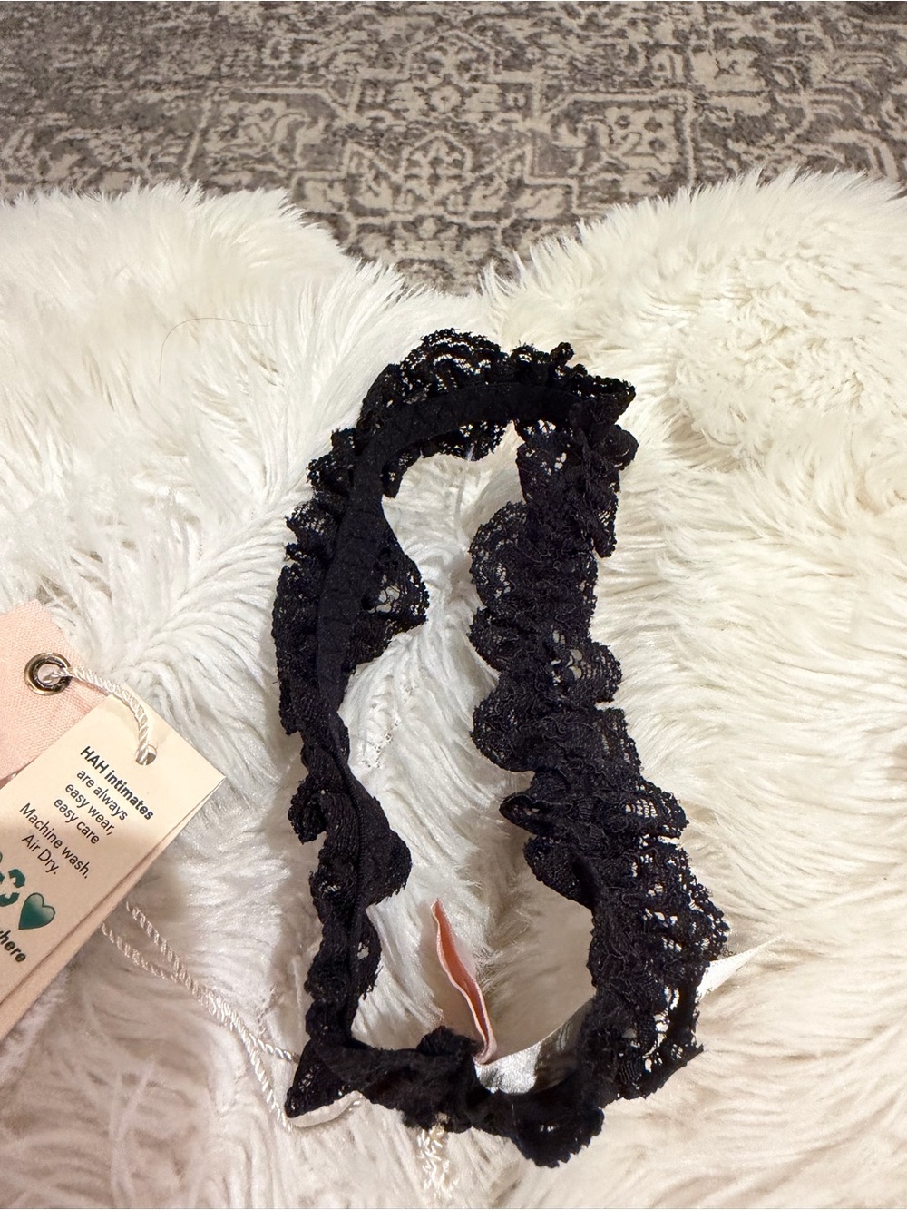Black Lace Ruffled Headband/Garter- Women Accessories